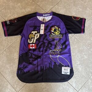 Headgear Classics Jurassic Park OVO Purple Black Baseball Jersey Size Medium